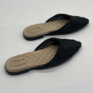 Birdies The Swan Mules Slides Black Woven Size 8B 8 VGUC